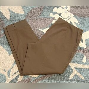 J. Jill Ponte Slim Leg Pants Womens Large Petite Brown Pull On Elastic Waist
